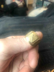 18k Heavy Gold Signet Ring