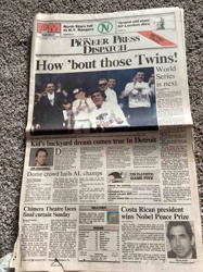 St. Paul Pioneer Press Dispatch Newspaper (October 13, 1987)