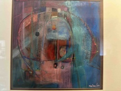 Abstract Mixed Media Painting by Guiza, 1997