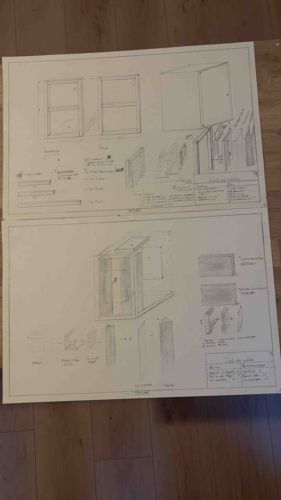Two Technical Architectural/Furniture Drawing Plates