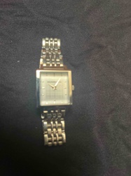 Burberry Women's Rectangular Case Watch with Metal Bracelet