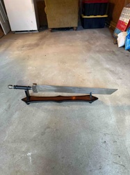 Full Tang Broadsword with Display Stand