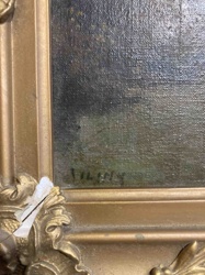 Framed Oil Painting with Ornate Gilt Frame, Signed 'Vilgely'