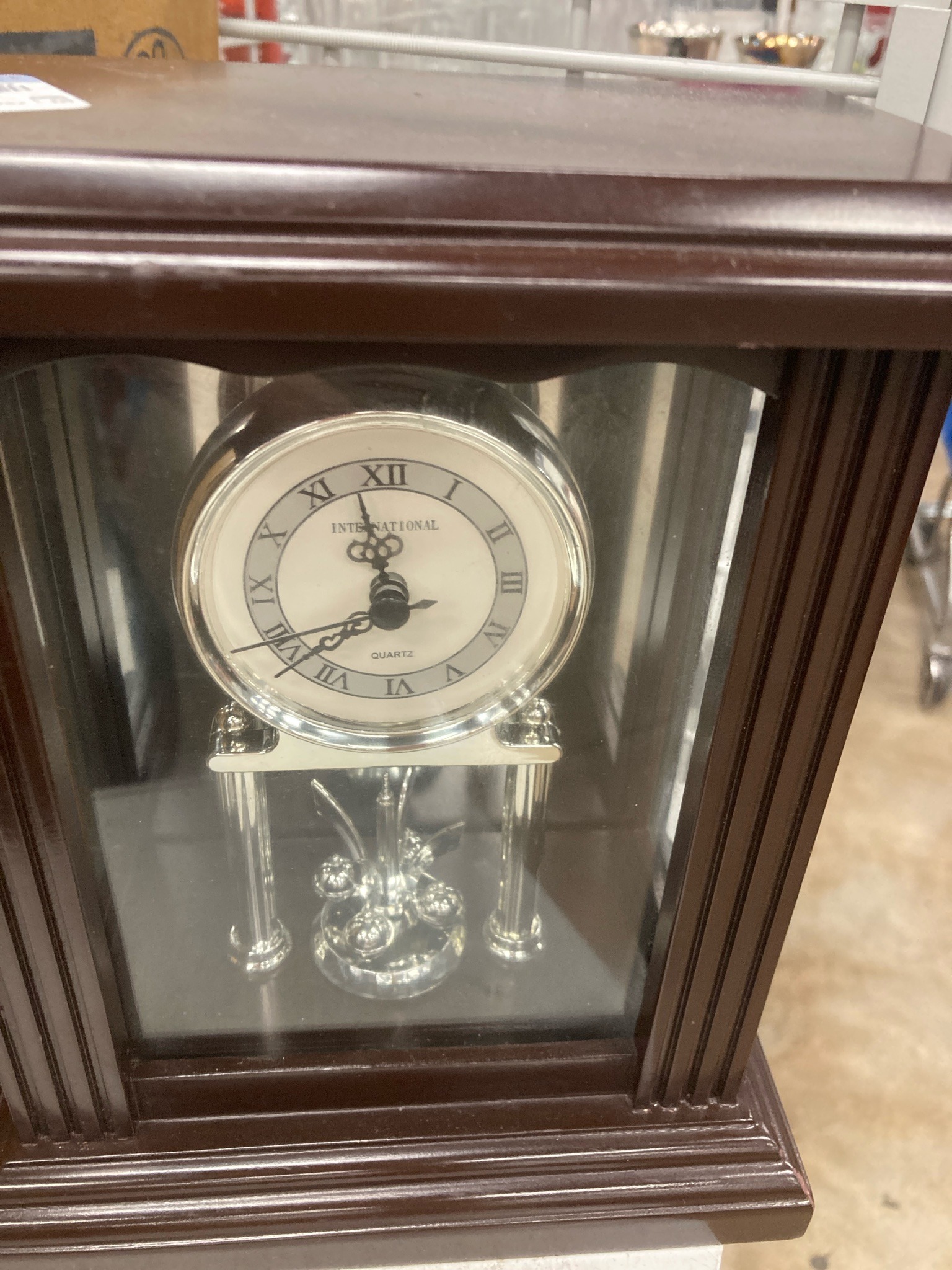 Submitted photo of Mantel clock, bearing an 'International' mark (not authenticated)
