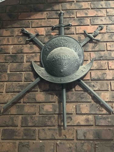 Decorative Heraldic Shield and Sword Wall Plaque