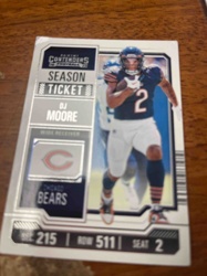 Panini Contenders Football 2020 DJ Moore 'Season Ticket' Trading Card