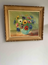 Floral Still Life Oil Painting by 'E. Kelly'