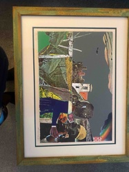 Collage-style Abstract Print