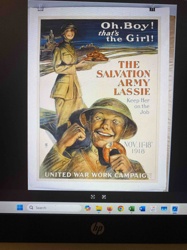 WWI Salvation Army 'Oh, Boy! That's the Girl!' Propaganda Poster