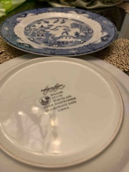 American Atelier Willow Pattern Porcelain Dinner Plate