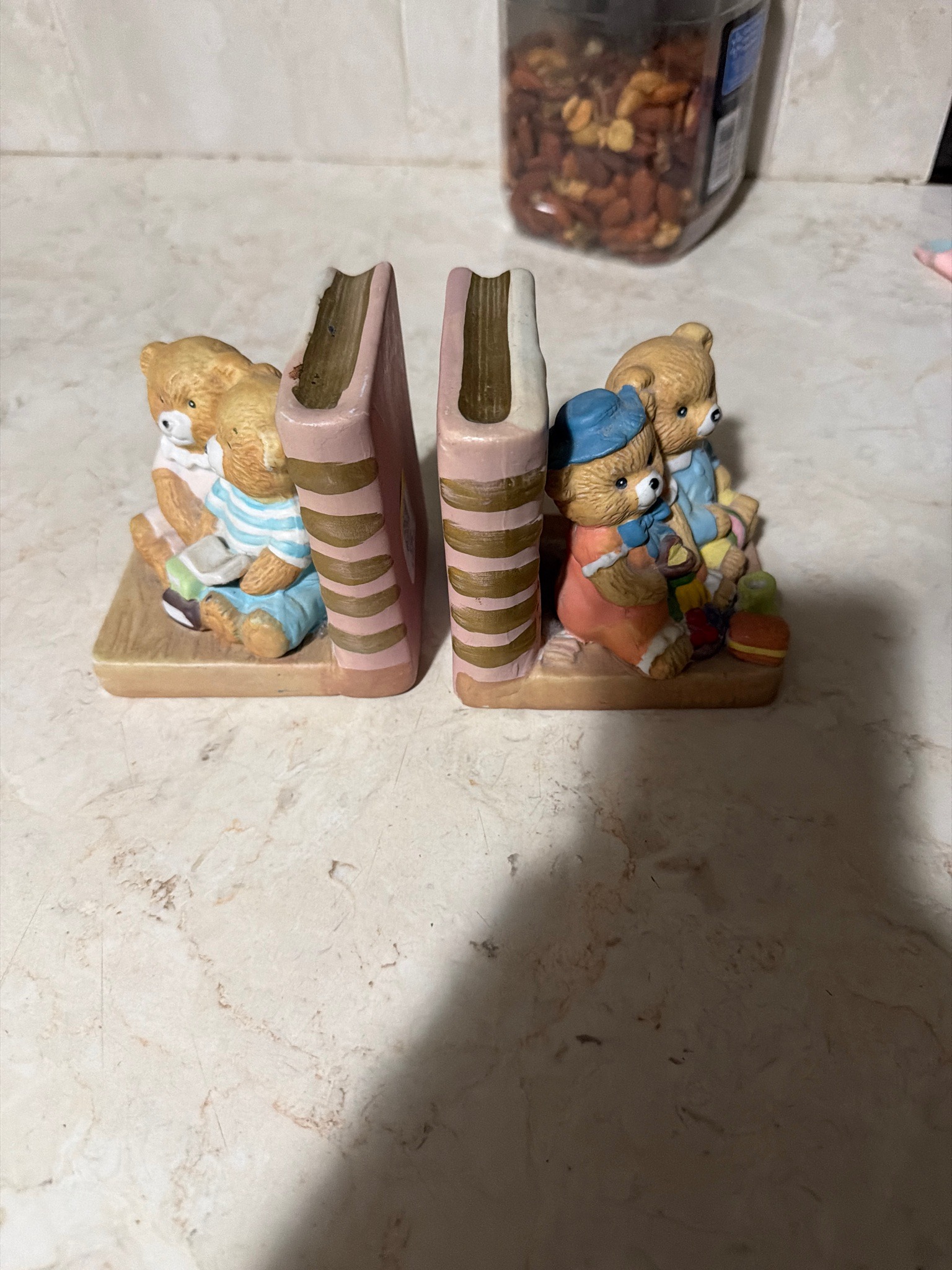 Submitted photo of Painted Ceramic Teddy Bear Bookends