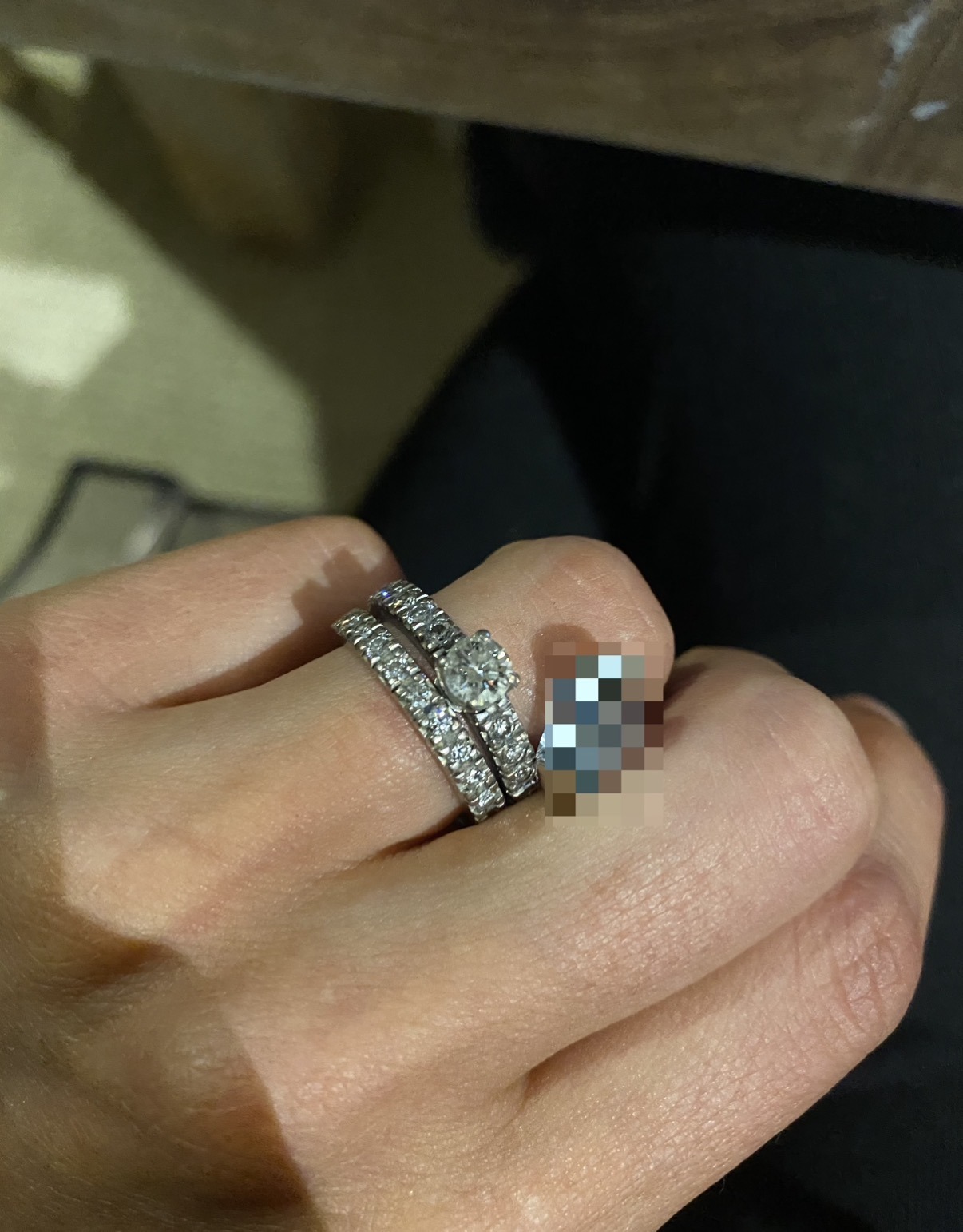 Submitted photo of Diamond engagement ring and wedding band set
