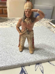 Antique Cast Iron Native American Chief Mechanical Bank