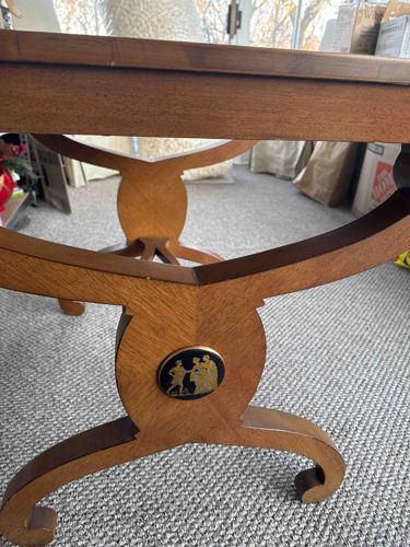 Neoclassical Curule Base Accent Table
