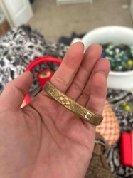 Engraved Metal Cuff Bracelet