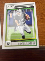 SCORE Hunter Renfrow Football Card