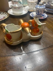 Vintage Japanese Duck-Themed Creamer and Sugar Set