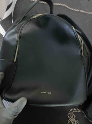 Anna Field Black Faux Leather Mini Backpack