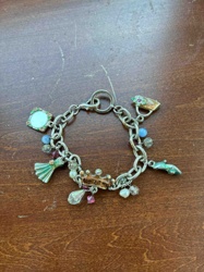 Princess-Themed Charm Bracelet with Enamel and Gemstone Accents