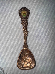 Swaziland Souvenir Bronze Spoon with Elephant Relief