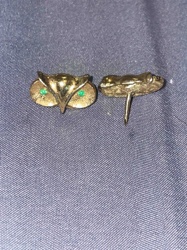 Owl and Frog Stick Pins