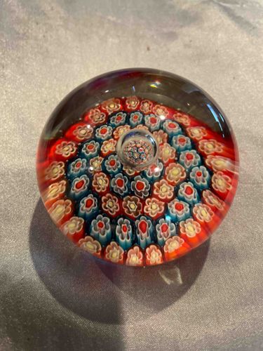Millefiori Art Glass Paperweight
