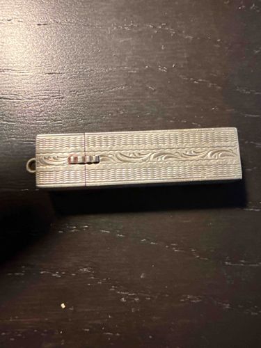 Vintage Engraved Rectangular Compact/Case