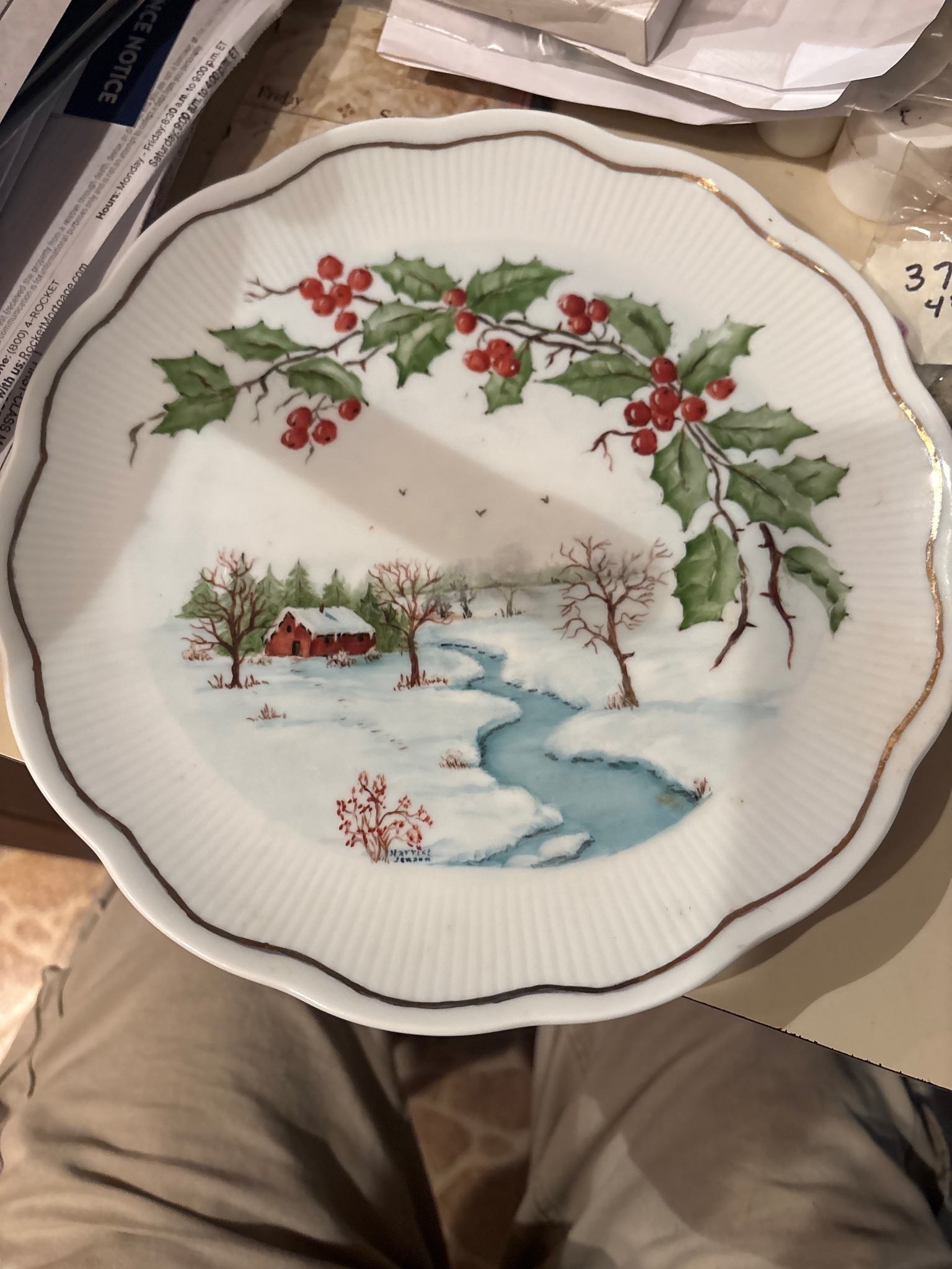 Submitted photo of ceramic decorative plate in the holiday style