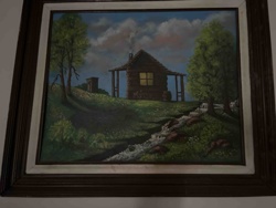 Folk Art Landscape Painting 'The Homestead'