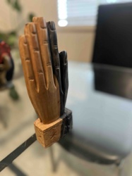 Two-Tone Wooden Praying Hands Sculpture