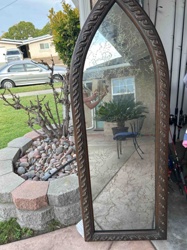 Gothic Revival Arched Floor Mirror