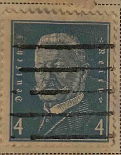 German Empire Postal Stamp with Kaiser Wilhelm II (4 Pfennig)