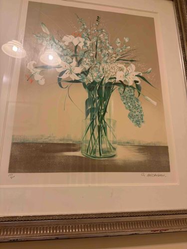 G. Michaud Floral Still Life Lithograph