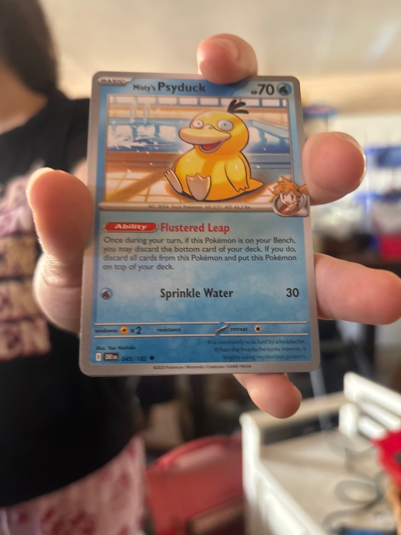 Submitted photo of Misty's Psyduck Pokémon Trading Card (not authenticated)