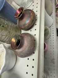 Iridescent Art Glass Vases (Set of two)