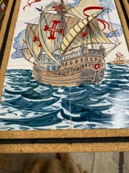 Portuguese Caravel Ceramic Tile Panel