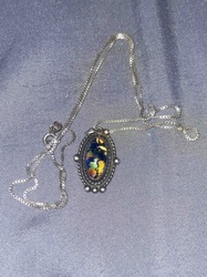 Sterling Silver Dichroic Glass Necklace