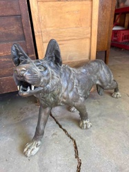 Patinated Bronze German Shepherd Dog Sculpture