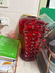 Modern Art Glass Sculptural Vase with Applied Details