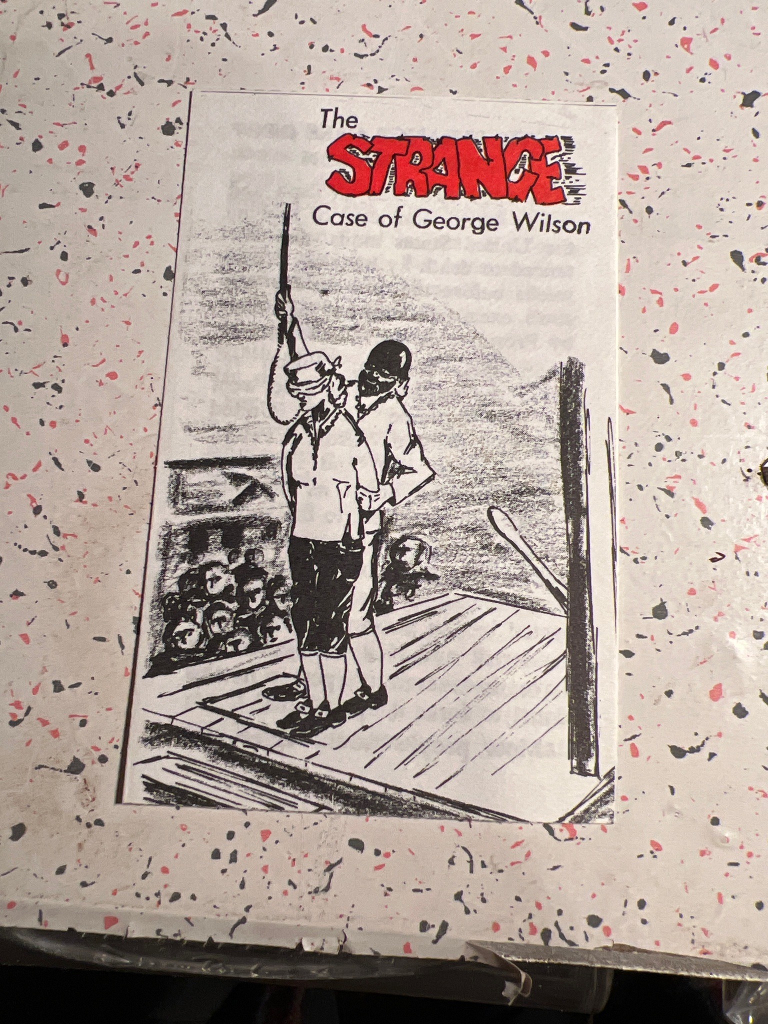 Submitted photo of Printed pamphlet titled The Strange Case of George Wilson (unauthenticated)