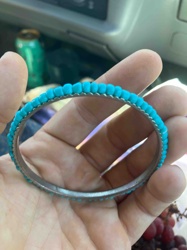 Turquoise Beaded Bangle Bracelet