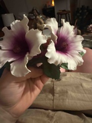 Royal Copenhagen Porcelain Hibiscus Flower Sculpture