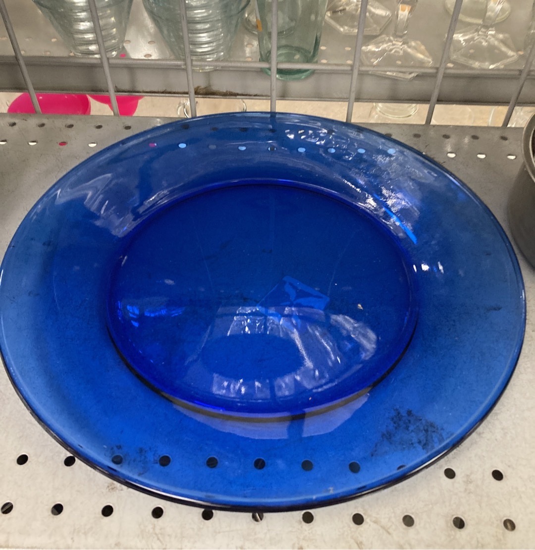 Submitted photo of Cobalt Blue Glass Charger Plate