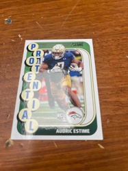 Audric Estime 'Potential' Rookie Football Card - Score Series