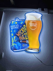 Samuel Adams Wicked Hazy New England IPA Illuminated Promotional Sign