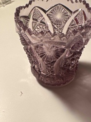 Amethyst Pressed Glass Toothpick Holder or Small Vase