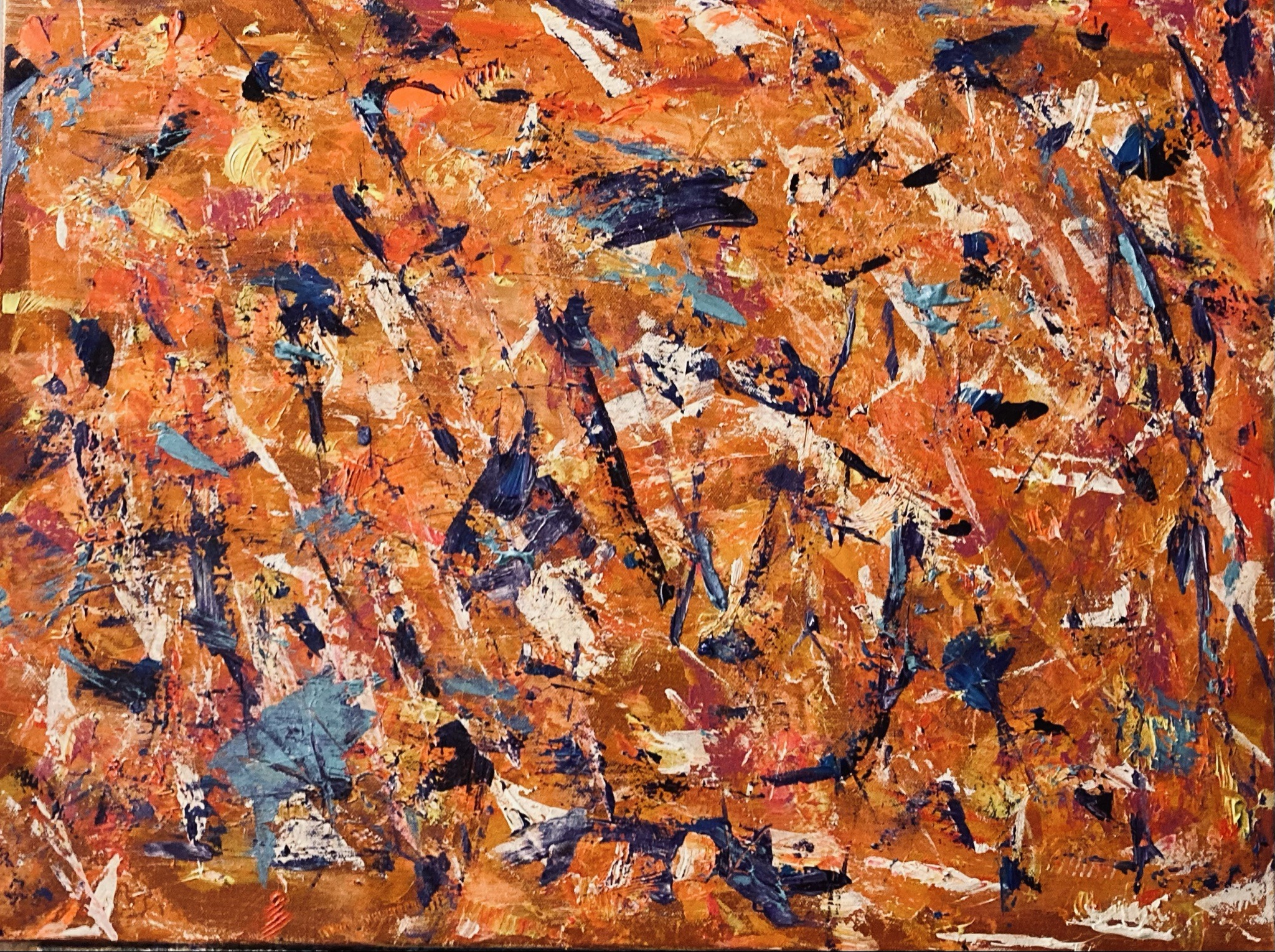 Submitted photo of Abstract Expressionist oil painting, unsigned