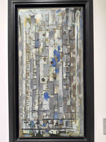 Abstract Cubist Cityscape Painting