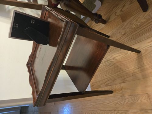 Mid-Century Two-Tier French Provincial Style Side Table