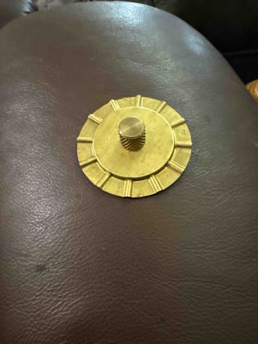 Brass Rosette with Knurled Knob